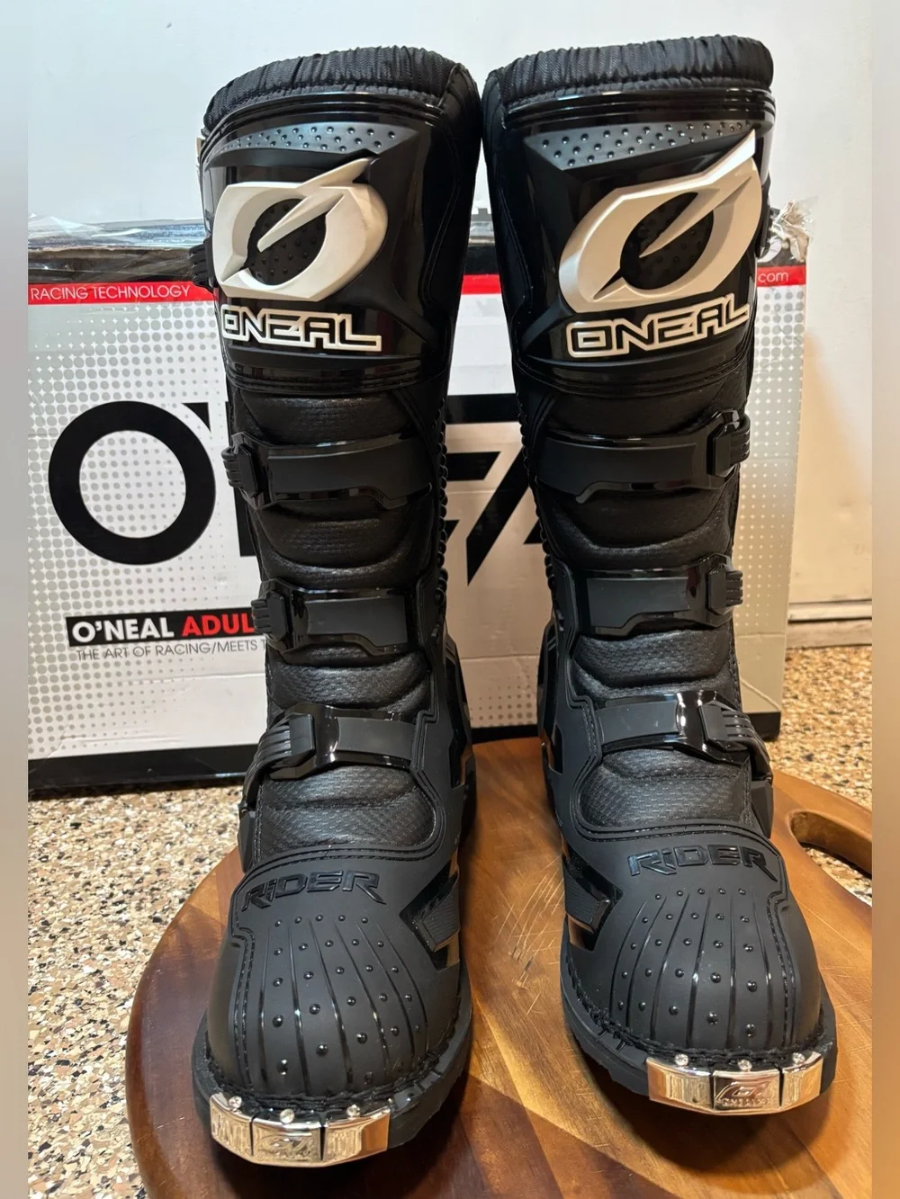 Oneal Rider Pro Size 12 Black Racing Pro Motocross Sport Boots 0325-110 MX